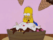 Heavenly GIF - Icecream Homersimpson Simpsons GIFs