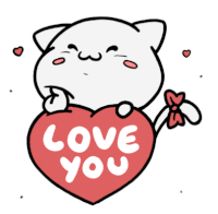 Love You Sticker - Love You Cute Stickers