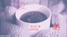 Heartwarming Hot Coffee With Love GIF - Heartwarming Hot Coffee With Love Kiggle Design GIFs
