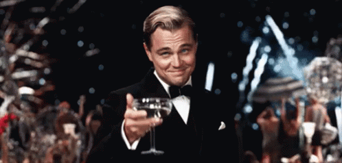 Great Gatsby - Great GIF - Leonardo Di Caprio Great Drink GIFs