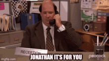Jonathan Pick Up The Phone GIF - Jonathan Pick Up The Phone Kevin The Office GIFs
