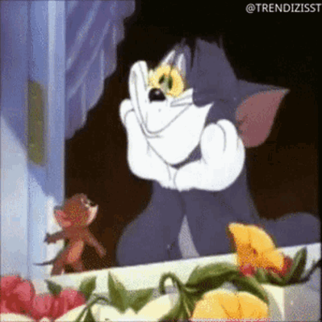 Tom And Jerry In Love With You GIF - Tom And Jerry In Love Wi...