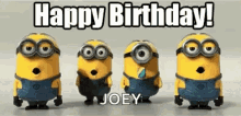 Happy Birthday Joey Minions GIF - Happy Birthday Joey Minions GIFs