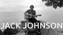 Black And White Jack Johnson GIF - Black And White Jack Johnson Guitar GIFs