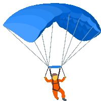 Parachute Activity Sticker - Parachute Activity Joypixels Stickers