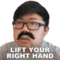 Lift Your Right Hand Sungwon Cho Sticker - Lift Your Right Hand Sungwon Cho Prozd Stickers