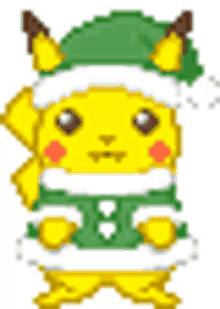green christmas pikachu
