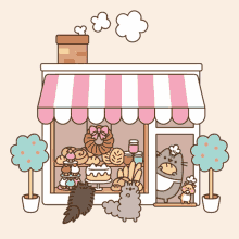 Pusheen Bakery GIF - Pusheen Bakery Cats GIFs