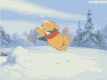 Snow Day Winnie The Pooh GIF - Snow Day Winnie The Pooh Winter GIFs