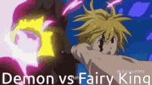 Demon Meliodas Fighting GIF - Demon Meliodas Fighting Fairy King GIFs