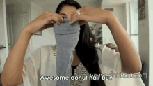 Diy Donut Bun GIF - Diy Donut Bun Hair Bun GIFs