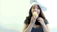 The New Cute Way Of Eating Cupcake GIF - Nerdy Nummies Rosanna GIFs