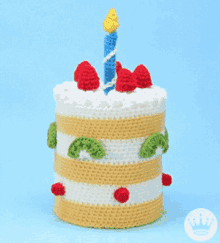 Happy Birthday Cake GIF - Happy Birthday Cake Knitted Cake GIFs
