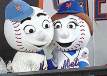 New York Mets Mr Met GIF - New York Mets Mr Met Mrs Met GIFs
