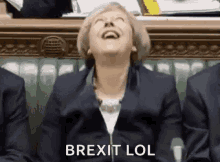 Theresa May Laugh GIF - Theresa May Laugh Brexit GIFs