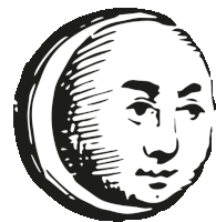 La5e Moon Sticker - La5e Moon Moon Face Stickers