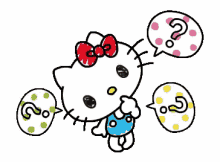 Hello Kitty Huh GIF - Hello Kitty Huh Question GIFs