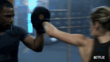 kickboxing training fierce punch hit