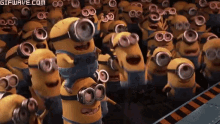 minions despicable me yay celebrate yippee