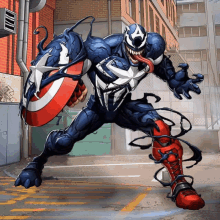 Venom Captain America GIF - Venom Captain America Captain GIFs