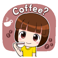 Girl Cute Sticker - Girl Cute Coffee Stickers