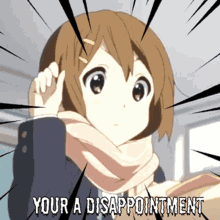 Anime Yui Hirasawa GIF - Anime Yui Hirasawa Disappointment GIFs