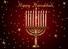 happy hanukkah candles