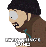 Everythings Gone Gerald Broflovski Sticker - Everythings Gone Gerald Broflovski South Park Stickers