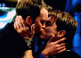 hot gay men kissing gif