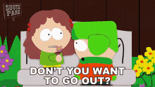 Dont You Want To Go Out Kyle Broflovski GIF - Dont You Want To Go Out Kyle Broflovski Rebecca Cotswolds GIFs