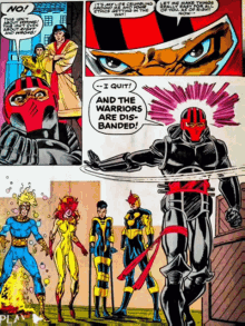 comic book pages the new warriors i quit its over no more