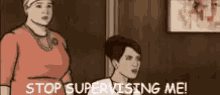 Stop Supervising Me! GIF - Supervising Stop Supervising Me Looking Over Your Shoulder GIFs