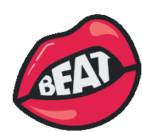 Lips Beat Sticker - Lips Beat Beats Stickers