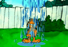 Raining Garfield GIF - Raining Garfield Wet GIFs