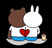 Brown And Cony Heartbeat GIF - Heartbeat Brown Cony GIFs