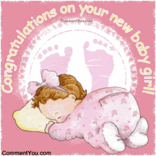 congratulations baby girl congrats sleeping cute