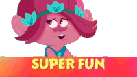 Super Fun Poppy Sticker - Super Fun Poppy Trolls Trollstopia Stickers