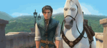 Flynn And Maximus :Bffs GIF - Nudge Elbowing Tangled GIFs