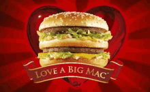 Big Mac Love Big Mac GIF - Big Mac Love Big Mac Hearts GIFs