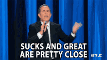 Sucks And Great Are Pretty Close Jerry Seinfeld GIF - Sucks And Great Are Pretty Close Jerry Seinfeld 23hours To Kill GIFs