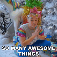 So Many Awesome Things Jojo Siwa GIF - So Many Awesome Things Jojo Siwa A Lot Of Amazing Stuff GIFs
