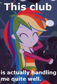 Mlp Rainbow Dash GIF - Mlp Rainbow Dash This Club Is Actually Handling Me Quiet Well GIFs