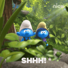 Shhh Smurfblossom GIF - Shhh Smurfblossom Smurfs GIFs