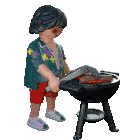 Playmobil Barbecue Sticker - Playmobil Barbecue Bbq Stickers