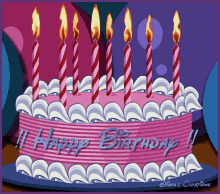 Torta Happy Birthday GIF - Torta Happy Birthday Pink Frosting GIFs