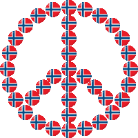 Norway Flag Peace Sign Joypixels Sticker - Norway Flag Peace Sign Peace Sign Joypixels Stickers