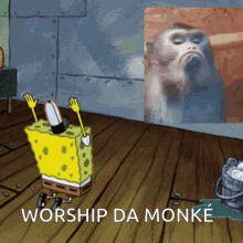 Monke Worship Da Monke GIF - Monke Worship Da Monke Nabz GIFs