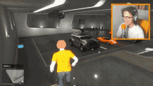 walking towards vehicle stairs basement online gamer online game