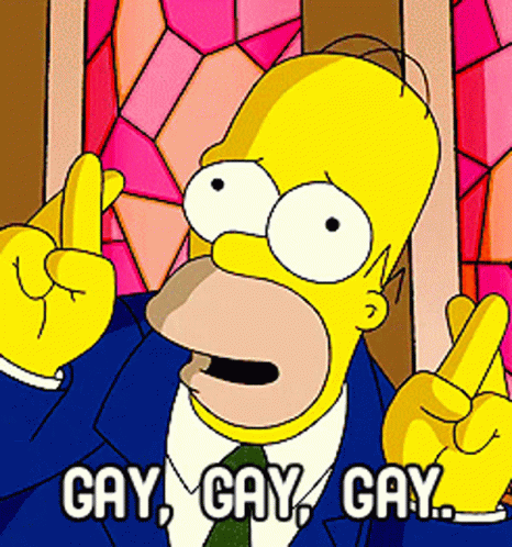 you are gay meme homero simpson