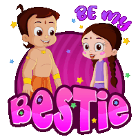 Be My Bestie Chutki Sticker - Be My Bestie Chutki Chhota Bheem Stickers